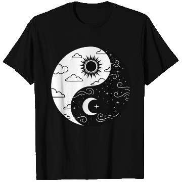 Discover Sun and Moon Yin Yang for Yin Yang Art Lover T Shirts