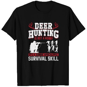 Discover Buck Deer Hunting Hunter Zombie T Shirts