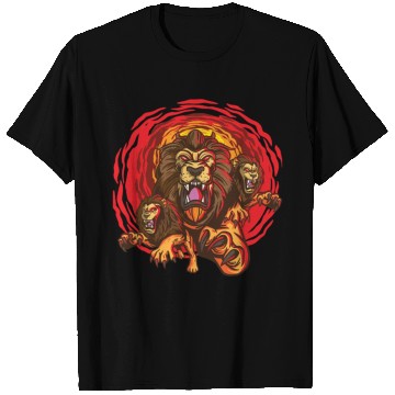 Discover Angry Lion Face T Shirts