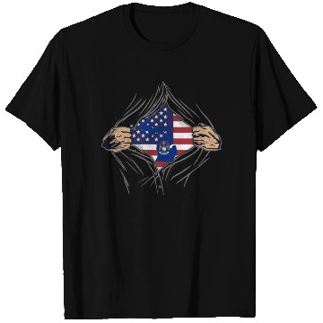 Discover Rip Reveal America State Flag Michigan T Shirts
