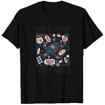 Discover Skip a Straw Save a Turtle T Shirts