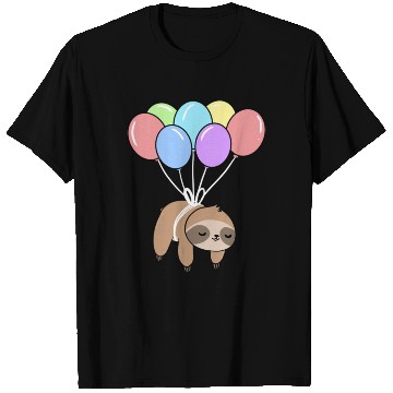 Discover Kawaii Sloth With Balloons for Sloth Lover T Shirts