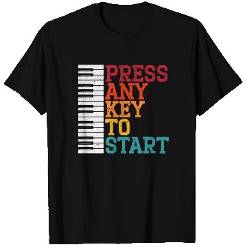Discover Press Any Key To Start Piano Player Musician Music T Shirts