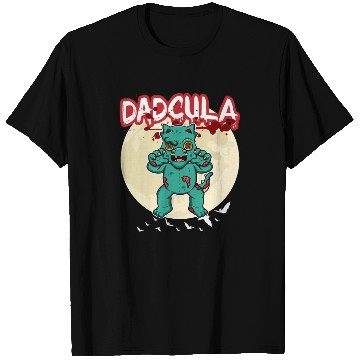 Discover Dadcula Dracula Vampire Dad Funny Halloween Party T Shirts