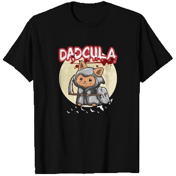 Discover Dadcula Dracula Vampire Dad Funny Halloween Party T Shirts