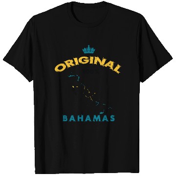 Discover Bahamas original 100% flags design T Shirts