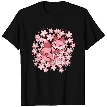 Discover Cherry Blossom Fox T Shirts