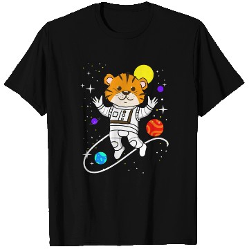 Discover Tiger in Space for Space Lover T Shirts