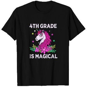 Discover Unicorn Back To School Teacher 4th Grade For Kids T Shirts
