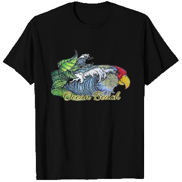 Discover Ocean beach parrot T Shirts
