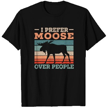 Discover I Prefer Moose Over People Animal Alces Elk Deer T Shirts
