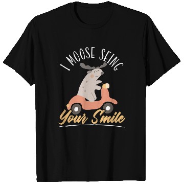 Discover I Moose Seeing Your Smile Animal Alces Elk Deer T Shirts