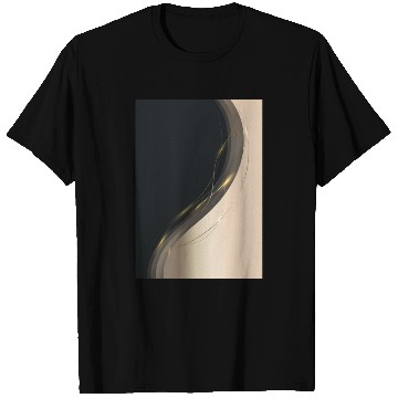 Discover Luxury Elegant Black Gold Wave T Shirts