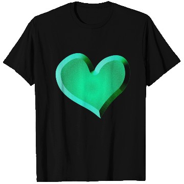 Discover green heart icon glitter green T Shirts