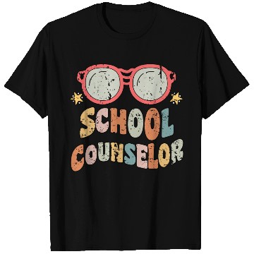 Discover School Counselor Groovy Retro T Shirts