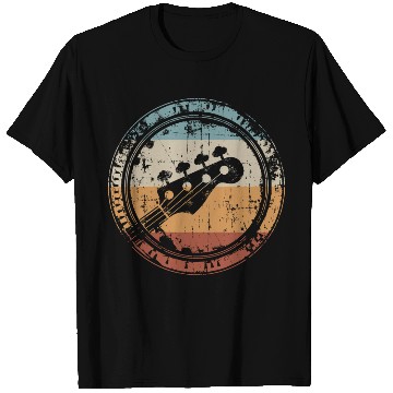 Discover Bass Guitar Vintage Headstock for Bassist T Shirts