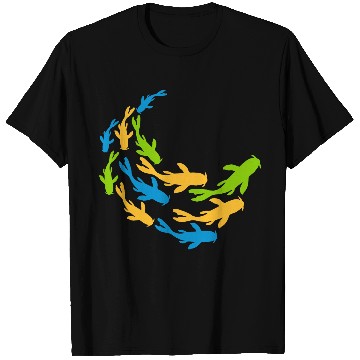 Discover colorful shoal koi fish T Shirts