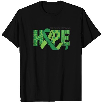 Discover Hope Green Mental Health Support T Shirts