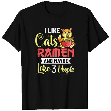 Discover Ramen Cat Bowl Chicken Noodle Soup Japanese T Shirts