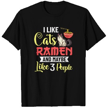 Discover Ramen Cat Bowl Chicken Noodle Soup Japanese T Shirts