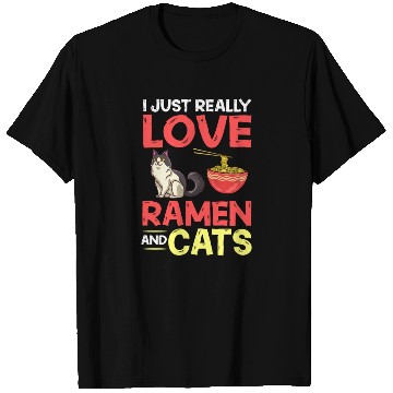 Discover Ramen Cat Bowl Chicken Noodle Soup Japanese T Shirts