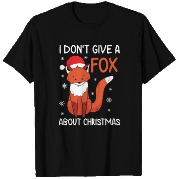 Discover Christmas I Don't Give A Fox Funny Holiday Gift T Shirts