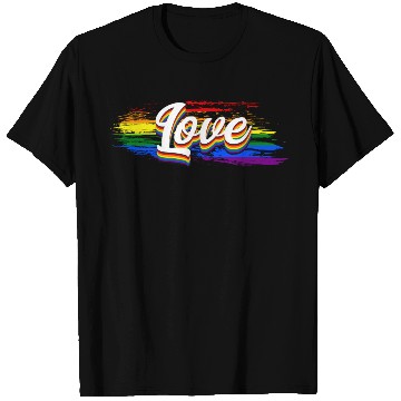 Discover Love Rainbow Flag LGBT Tolerance Heart Pride T Shirts