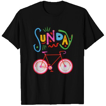Discover Riding Bicycle Sunday T Shirts