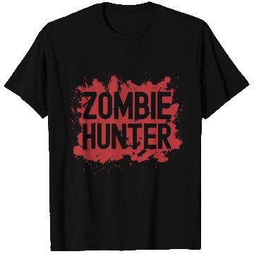Discover Zombie Hunter Creepy Scary Blood Splatter Zombies T Shirts