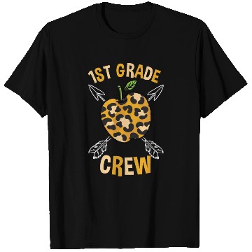 Discover 1st Grade Back To School Crew Leopard Print T Shirts