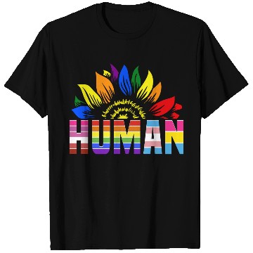 Discover Human Sunflower Rainbow LGBT -Tolerance Love Ga T Shirts