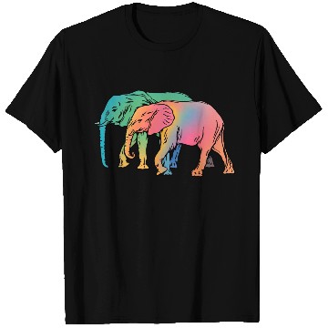 Discover Accept me as I am. Elephants on a walk in wild T Shirts