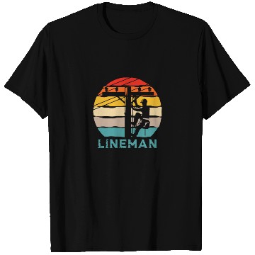 Discover Lineman Retro Vintage T Shirts
