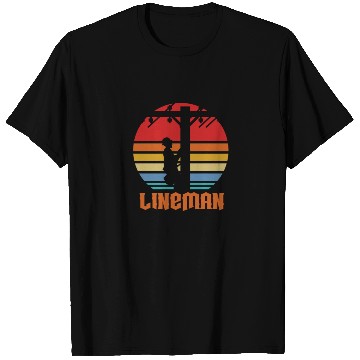 Discover Lineman Retro Vintage T Shirts