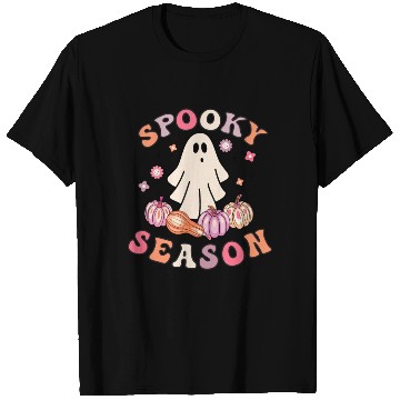 Discover Spooky Season Cute Retro Pumpkin Ghost Gift Kids T Shirts