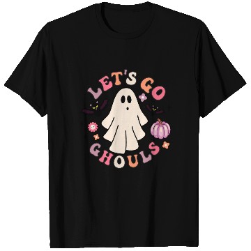 Discover Let's Go Ghouls Creepy Retro Ghost Gift For Boys T Shirts