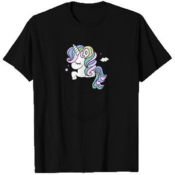 Discover Unicorn in the pocket T Shirts