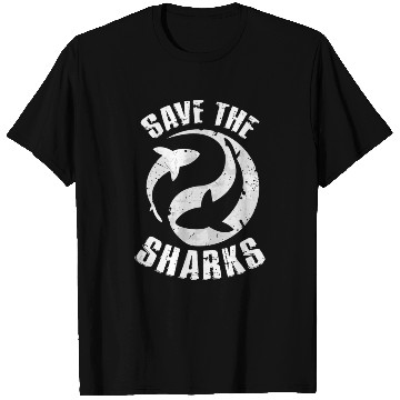 Discover Save The Sharks Protect Ocean Scuba Diving Apnea D T Shirts