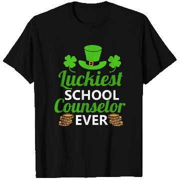Discover Luckiest School Counselor Ever St. Patrick's Day T Shirts
