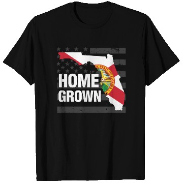 Discover Florida Homegrown American Flag T Shirts