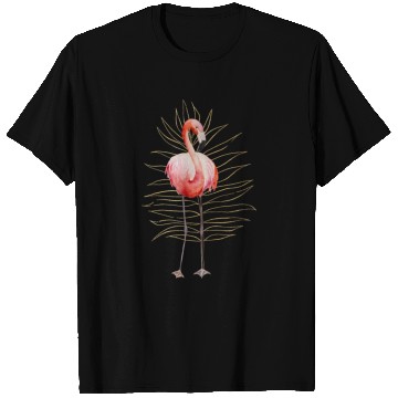 Discover Black Natural Flamingo T Shirts