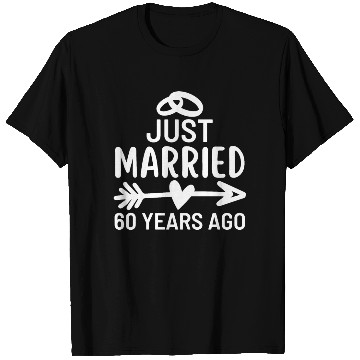 Discover Just Married 60 Years Ago Wedding Anniversary T Shirts