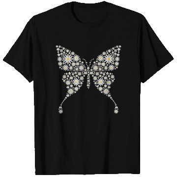 Discover Cute Daisy Butterfly Women Gardening Flower T Shirts