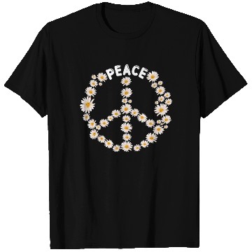 Discover Daisy Peace Sign Women Gardener Hippie T Shirts