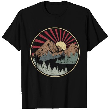 Discover Mountains sun vintage T Shirts