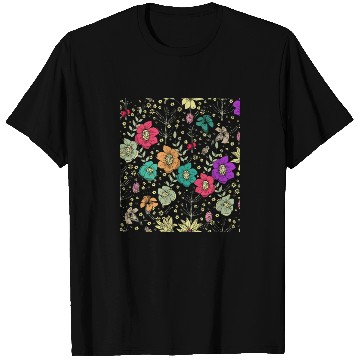 Discover Flowers Women Floral Colorful Wildflower T Shirts