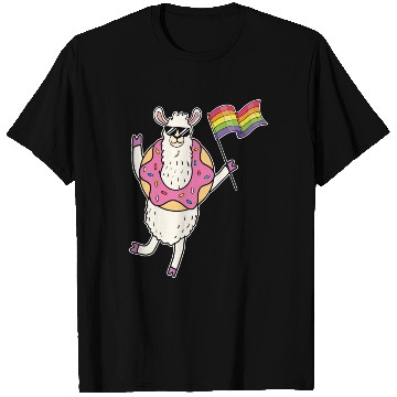 Discover LGBT Rainbow Funny Llama Gay Pride Lesbian Gift T Shirts