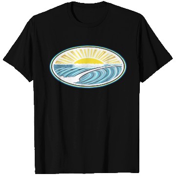 Discover Surf Sunrise Oval T Shirts