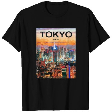 Discover Tokyo, Japan, Skyline T Shirts