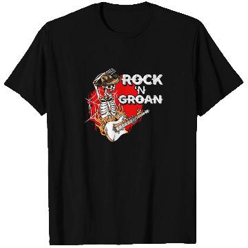 Discover Halloween Cowboy Skeleton Rocker Hand Rock T Shirts